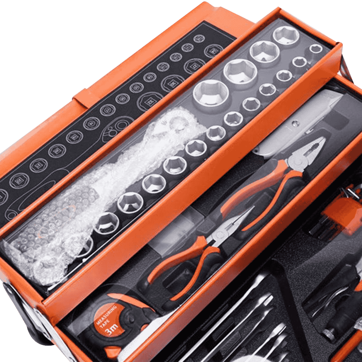 85 ks Multifunkčný račňový kľúč kliešte Kombinovaný box na domáce náradie Súprava chróm-vanádových zásuviek